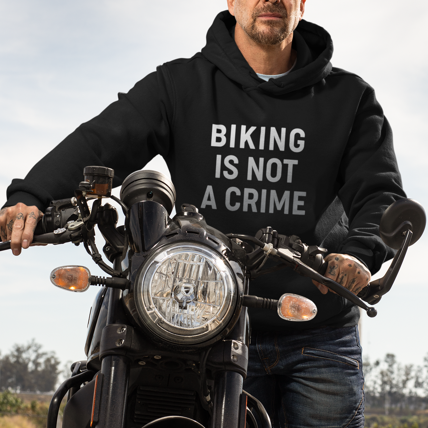Biking is not a crime - Premium Hoodie
