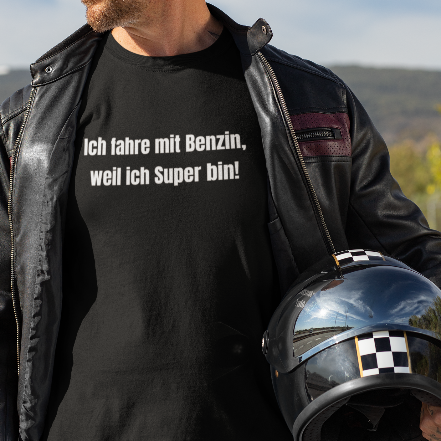 Ich fahre mit Benzin - Basic Shirt